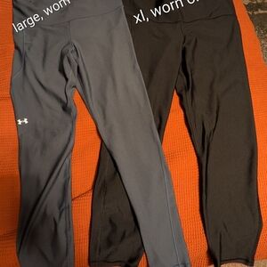 Under Armour Women's Dual-Tone Leggings in Black and Gray